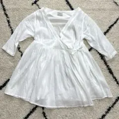 カーキト　ラバリトップ　カシュクールチュニック　Mサイズ