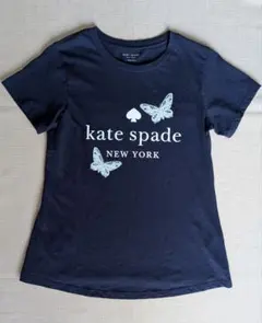 kate spade NEW YORK Tシャツ バタフライ柄ネイビーS美品のサムネイル