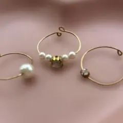 ハンドメイド❤️リングセット