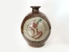 陶芸家　作家物　濱田庄司？　柿釉　花瓶　花入　花器　箱なしのサムネイル