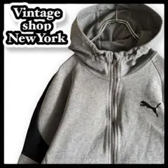 USA　古着パーカー　グレー　プーマ　トラックジャケット