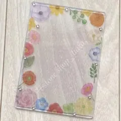 現品限り！B7【花＊ビジュー】硬質ケース♡デコ♡カラフル♡