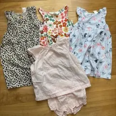 【最終値下げ】H&M ワンピース　セットアップ 4点セット 90cmのサムネイル