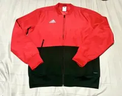 adidas トラックジャケット レッド ブラック