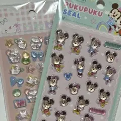 ジ*ン様 【大特価】ミッキーフレンズ　ぷくぷくシール　キラキラぷくぷくシール✨️