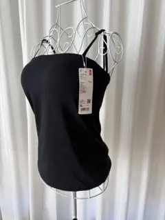 ユニクロ エアリズムコットンブラチューブトップ ブラック　XL／新品2026購入