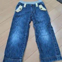 デニムブルー 長ズボン ウエストゴム　110cm