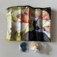 鬼滅の刃 我妻善逸 ポーチ アクリルキーホルダー フィギュア セット