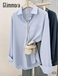 Glimmora ブルー シャツ Mサイズ