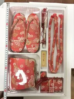 丸昌 七五三 はこせこセット 扇子 草履 帯締め バック 美品