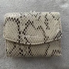 ニコアンド　折りたたみ　がま口財布　パイソン柄