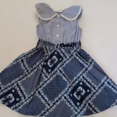 CHOPIN ビッグ襟付きノースリーブワンピース 110サイズ