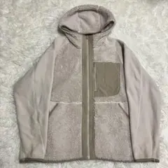 《美品人気早い者勝》ユニクロホワイトマウンテニアリングフリースジャケットフーディ