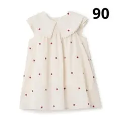 【タグ付き新品未使用】petitmain ハート ワンピース 90