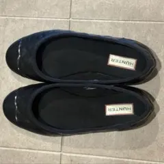 HUNTER フラットシューズ　レインシューズ　23.5