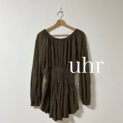uhr トップス ブラウス シャーリング 長袖 フリーサイズ 日本製 21AWのサムネイル