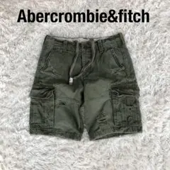 Abercrombie&fitchダメージ加工ミリタリーショートパンツカーゴ