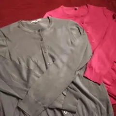 【最終価格】ユニクロ　コットンカーディガン2枚セット