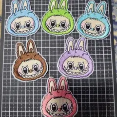 ラブブワッペン刺繍6枚セット　かわいいデザイン
