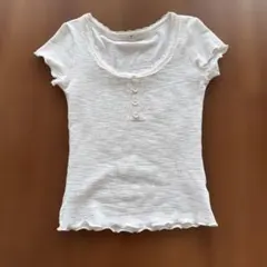 半袖リブカットソー