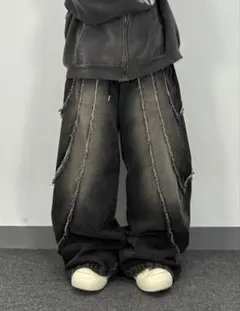 フローカットオフデニムパンツ