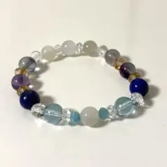 パワーストーンブレスレット（ラピスラズリ×フローライト×ムーンストーン）