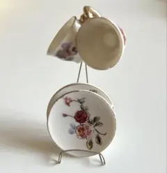 【レトロミニチュア】カップ＆ソーサー 陶器製