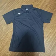 DESCENTE ポロシャツ ブラック ボタンダウン　М