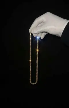 大人気‼️ 45cm グリッター　モアサナイトネックレス　ゴールドのサムネイル