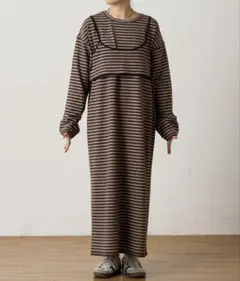 【すっきり見え／ビスチェ付き】あったかフリースワンピース