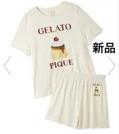 ジェラートピケ ケーキワンポイントTシャツ&ハート柄ショートパンツ