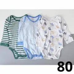 ユニクロ ベビー 長袖ボディスーツ 80