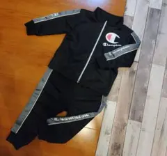 美品　Champion☆ブラックジャージ 　セットアップ　上下セット 90cm