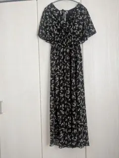 ☆fifth☆シフォン花柄ワンピース 黒