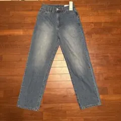 LAKOLE ハイライズストレートデニムパンツ ブルーのサムネイル