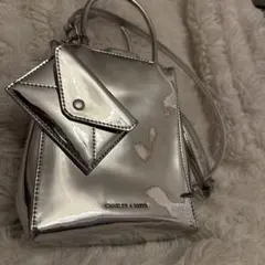 PRADA メタリックシルバー ショルダーバッグ ノベルティ商品 - メルカリ