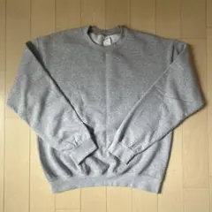 GILDAN トレーナー 裏起毛 Mサイズ グレー 一部汚れありのサムネイル