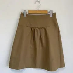 【IENA/イエナ】ウール100% フレアスカート【38】膝丈　バックボタン　毛