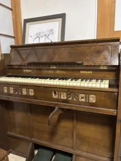 昭和初期 KAWAI 足踏みオルガン 約100年前 椅子付き アンティーク家具 足踏みオルガン - メルカリ