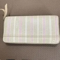 COACH ストライプ 長財布　CT60313