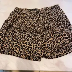 キュロット　パンツ　ヒョウ柄　半パン　半ズボン　ショーパン