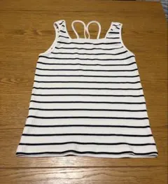 moment+ 綿100%フライス.クロスホルターネックタンクトップ