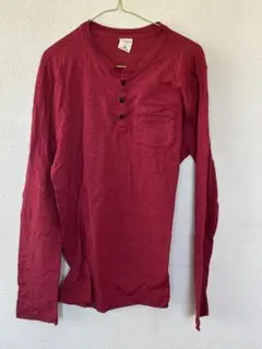 Abercrombie & Fitch M レッド長袖シャツ