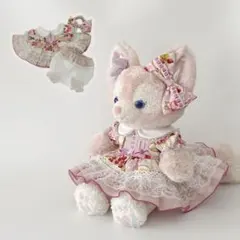 リーナベル　コスチューム　襟付きパフスリーブワンピースセット（花・ケーキ柄）