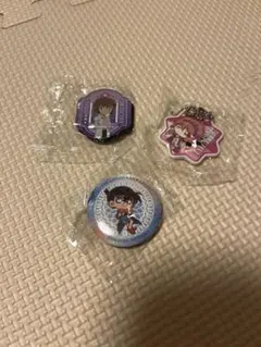 くら寿司　コナン　灰原哀　缶バッチ　マグネット　ラバーチャーム3点セット