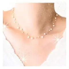 2連ネックレス パール レディース ゴールド 卒業式入学式 フォーマルセレモニー