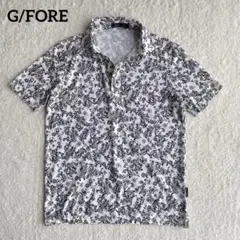 G/FORE ジーフォア ペイズリー柄 半袖 ポロシャツ ゴルフ 3Dロゴ 総柄 G/FORE ジーフォア ペイズリー柄 半袖 ポロシャツ ゴルフ 3Dロゴ 総柄