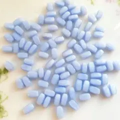 フランス ヴィンテージ ガラス ビーズ セット ブルー