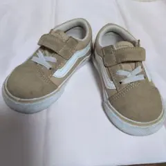 【14cm】VANS オールドスクール キッズスニーカー ベージュ