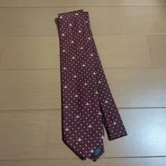 Vivienne Westwood バーガンディ ドットネクタイ